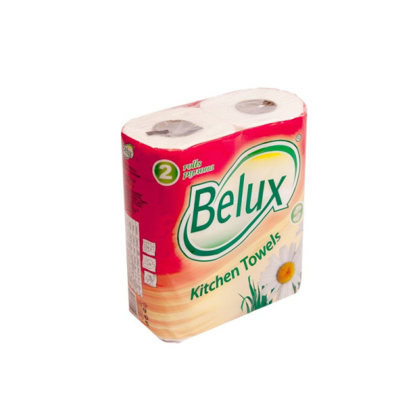 274422 BeLux, Classic, Полотенце бумажное в рулоне бытовое 9,5±0,5м, 230х205мм, 2 слоя, цвет бел (2 в упаковке)