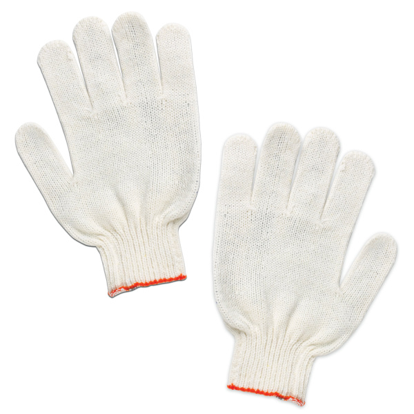 600804 Laima, Laima "стандарт", Перчатки х/б, 7,5 класс, 36-38 г, 166 текс, без ПВХ, цвет белый