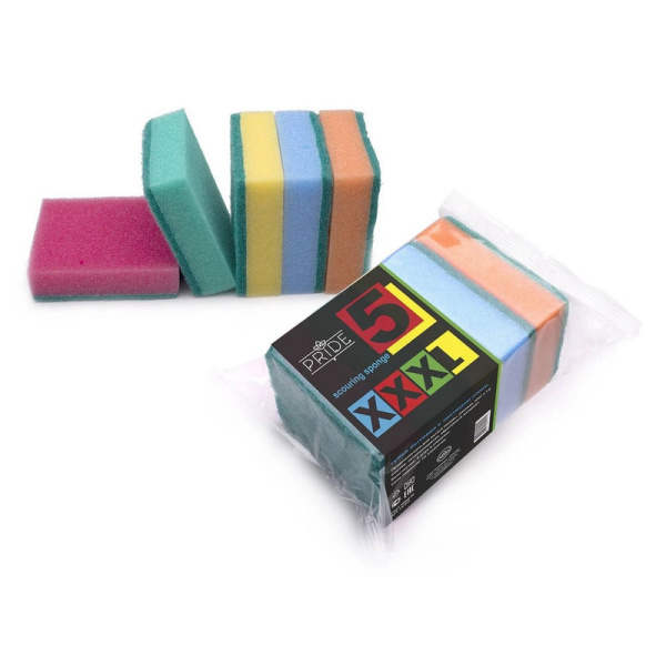 Губки для мытья посуды  Прайд/ XXXL  110х80х25 мм  (10 в уп.) 