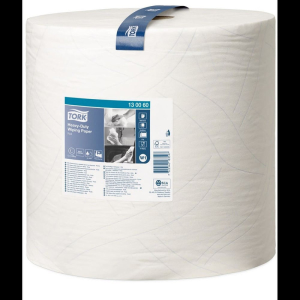 130060 _ВЫВОД_ Протирочная бумага в рулоне 340 м 2 слоя 36,9х34 см (дхш) цв.бел совм. с w1 1000 л. в рул.