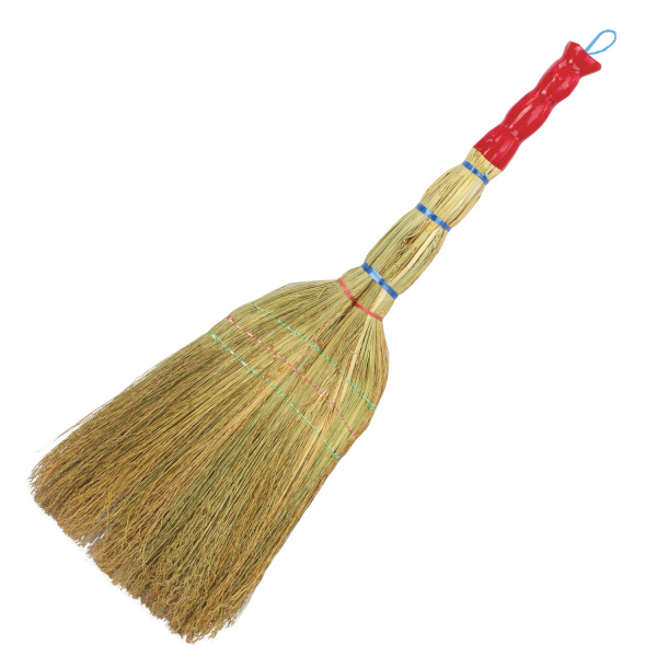 604229 Веник быт. сорго 3-х прошивной,ручка в пленке  ширина метелки 28-31 см, длина 79 см 