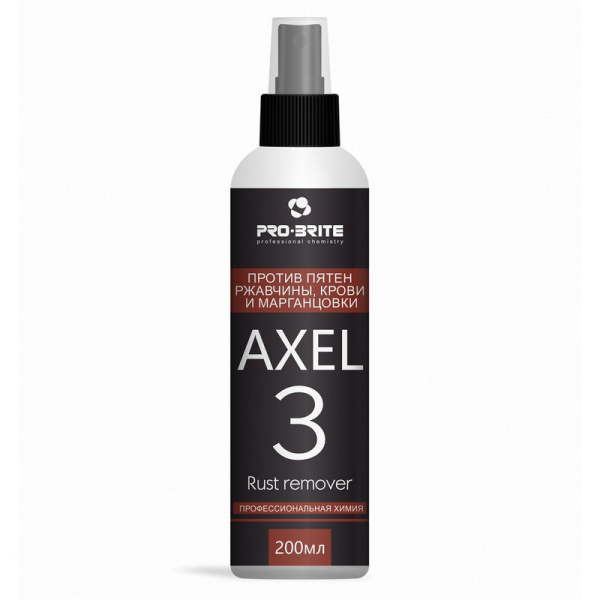 046-02 Pro-Brite, Axel-3 rust remover, Средство против пятен ржавчины, марганцовки, крови, 0,2л