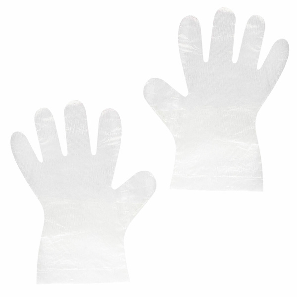 606880 Laima, Перчатки полиэтиленовые одноразовые размер L (упаковка - 100 штук,)