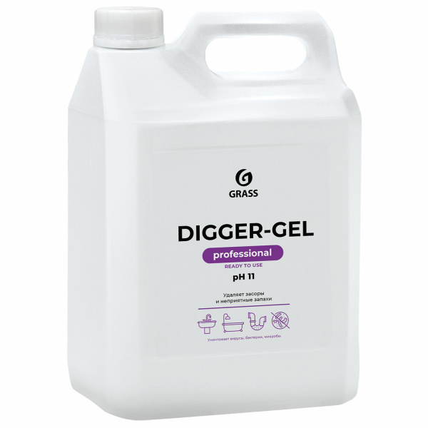 125206 Ср-во для чистки труб grass гель digger-gel 5,3 кг