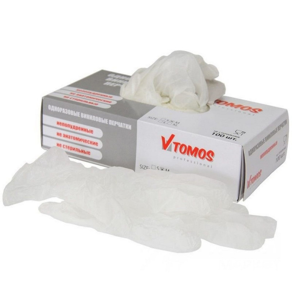 НФ-00000778 Manual, Перчатки виниловые, 100 штук в коробке (50 пар) размер M