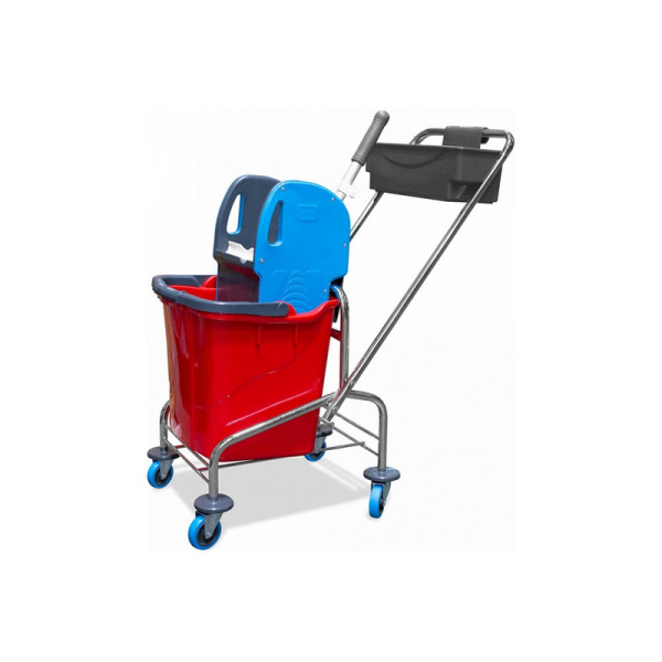 Уборочная тележка одноведерная, 1х25 л (Объем бака 20л), каркас хром, отжим IT-0491 пластик