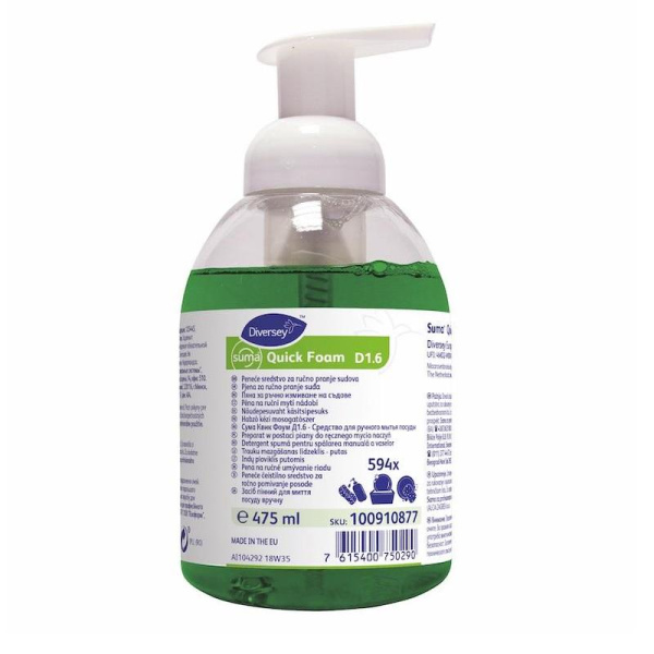 101107707 Diversey, Средство для ручного мытья посуды Suma Quick Foam D1,6 475 мл