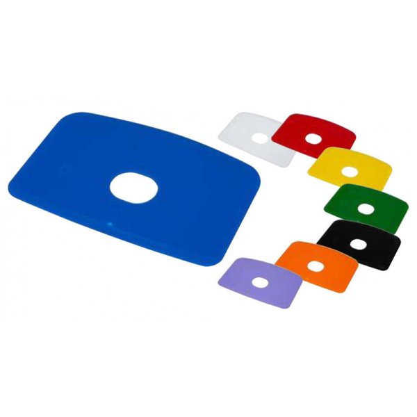 81910 Riwarus, Скребок для теста с отверстием, прямоугольный, 146 х 98 мм, пластик, 0,02кг (белый)