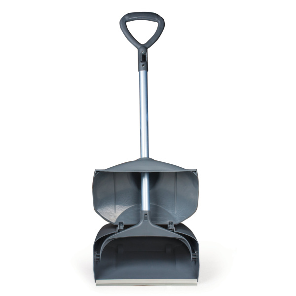 601508  Совок для мусора ЛАЙМА "Проф" 94см  закрывающийся, + щетка, на рукоятках 