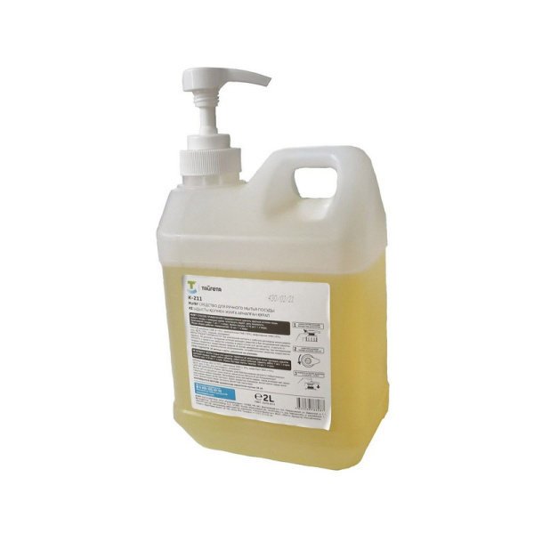 K-211 Тайгета (кан. 2л) ср-во для ручного мытья посуды с ароматом лимона