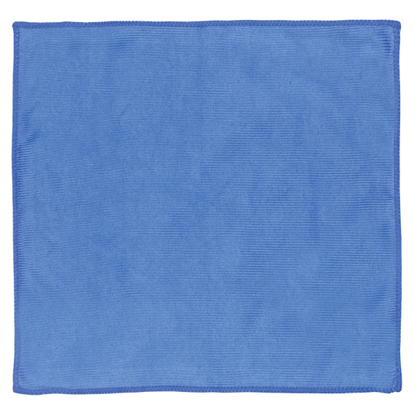 601256 Салфетка микрофибра для стекла и оптики, микрофибра, 30*30см, синяя, для офиса, лайма