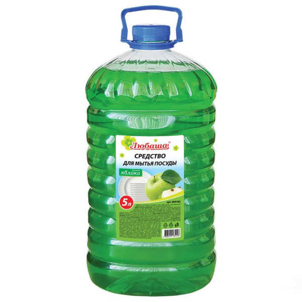604782 Любаша, "Яблоко", Средство для мытья посуды, 5 л, ПЭТ