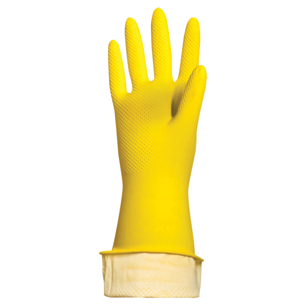 603784  Любаша, Эконом, Перчатки хозяйственные латексные размер M