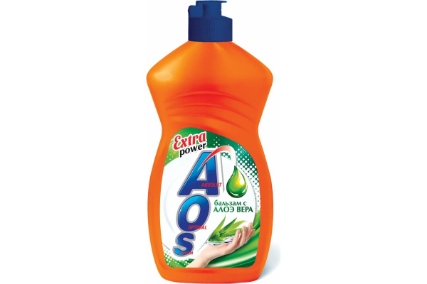 605054 AOS, "Бальзам Алоэ Вера", Средство для мытья посуды, 450 мл
