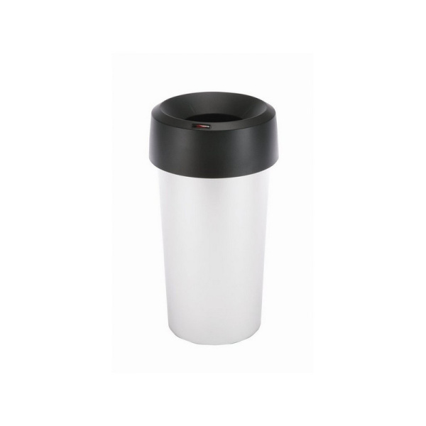 137735/137667 Vileda Professional, Iris, Контейнер для мусора цвет серебристый/черный 50 л,