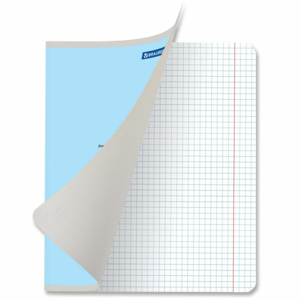 105686 Brauberg, Классика new, Тетрадь 12 л, клетка, обложка картон, синяя