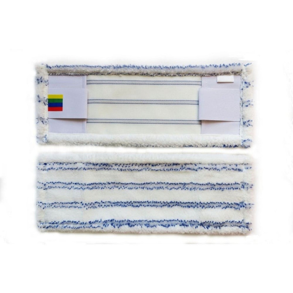 EMMA-50-RS Моп 50 см. микрофибра с легким абразивом крепл. карман/язык цв. бел