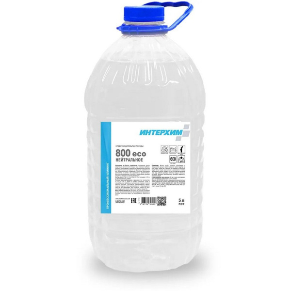 ih87250 Интерхим, Интерхим 800 Eco, Средство для мытья посуды (яблоко), 5 л
