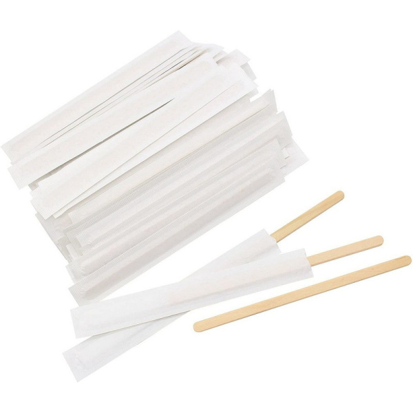 GVWSP140 Aviora, Мешалка деревянная 14 см в индивидуальной упаковке