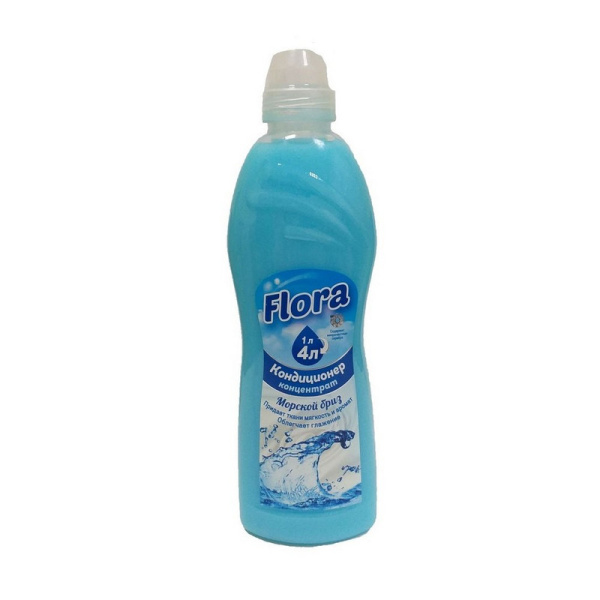 45789 Флора, Flossy "Морской Бриз", Кондиционер-ополаскиватель для белья концентрат, 1л