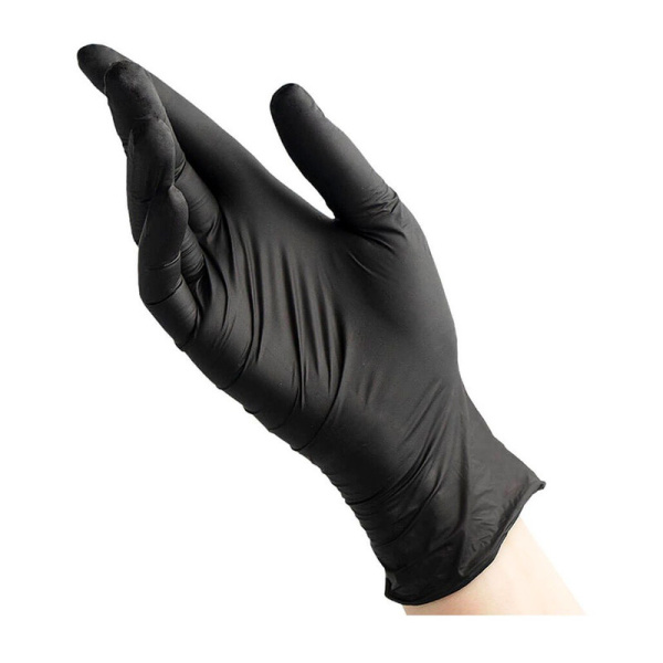 W-NPFFT-BL-CL-503 Benovy, Перчатки нитриловые неопудренные, одноразовые размер М цвет черный