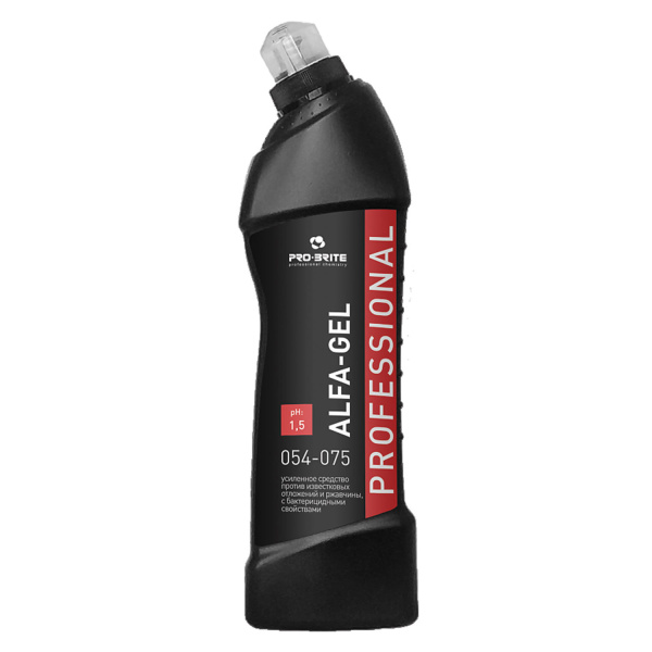 054-075 Pro-Brite, Alfa-gel, Сильнокислотный гель против известковых отложений с бактирицидным эффектом 0,75л