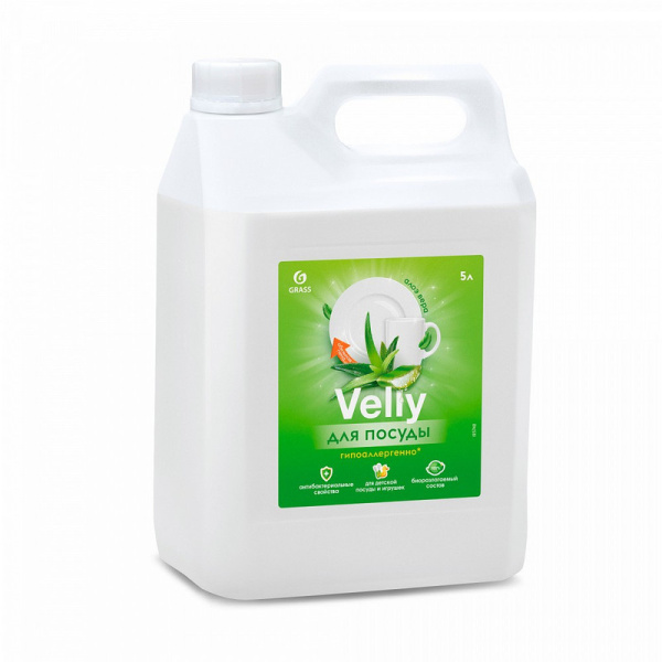 125742 Grass, «Velly Sensitive» алоэ вера, Средство для мытья посуды (канистра 5,2 кг)