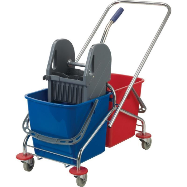 1022698 Тележка пласт 2*25л. с отжимом без корзины