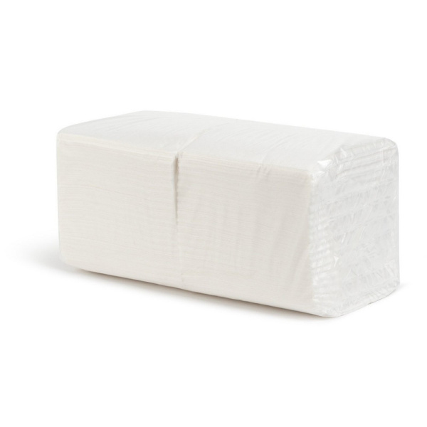 Luscan, Салфетки бумажные 400 листов, 24х24 см, 1-слойные, белые