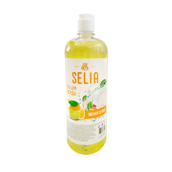 260423 Белый кролик, "Selia", Гель для посуды концентрированный Aroma Citrus 1л,