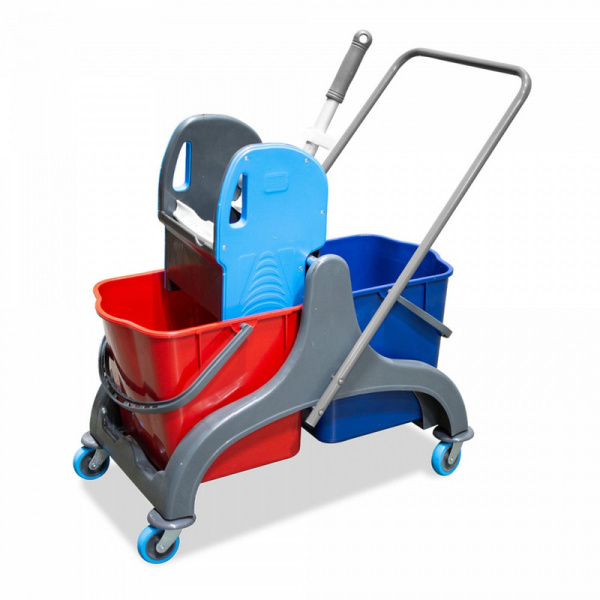 IT-0492 Тележка grass каркас пластик, отжим пластик,двухведерная 2*25л.