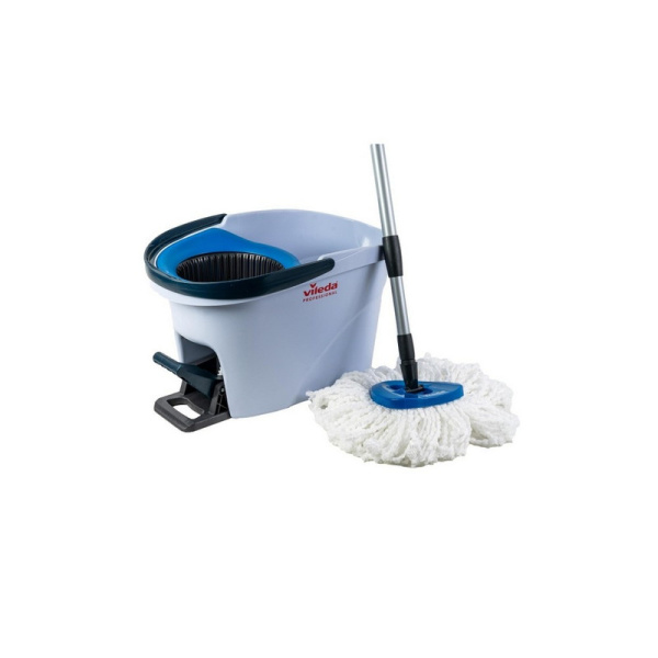158010 Набор Виледа УльтраСпин Мини: ведро 10 л, синим отжим, моп, держатель, ручка /1