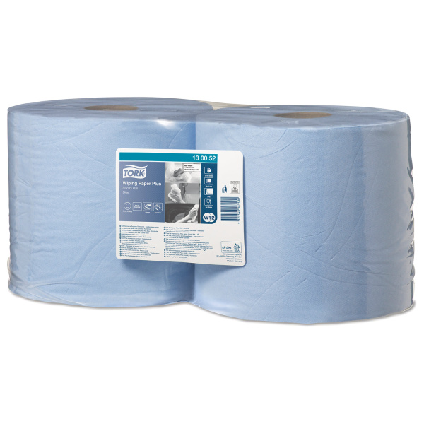 130052 Протирочная бумага в рулоне 255м 2слоя 23,5х34 см (дхш) цв.синий (750л. в рулоне) w1 w2 / 2 