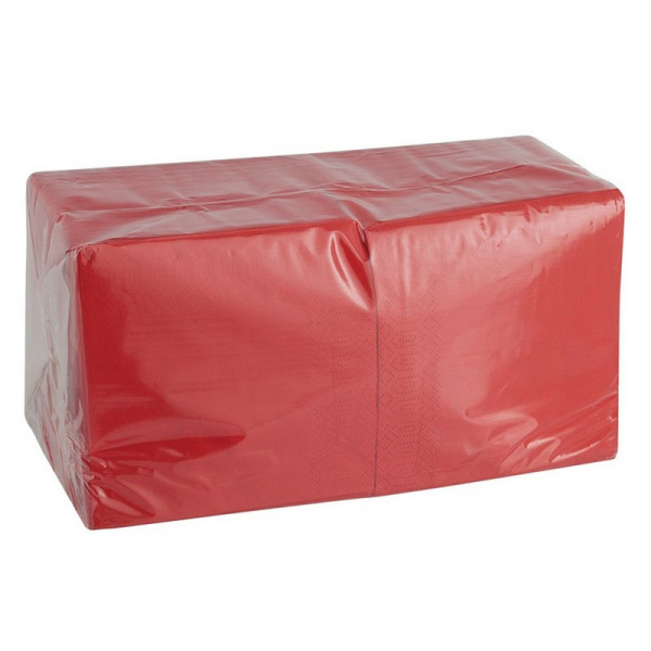 Зефир, Салфетки сервировочные 400 штук, в пачке, 1 слой, цвет красный (8 штук, в упаковке)