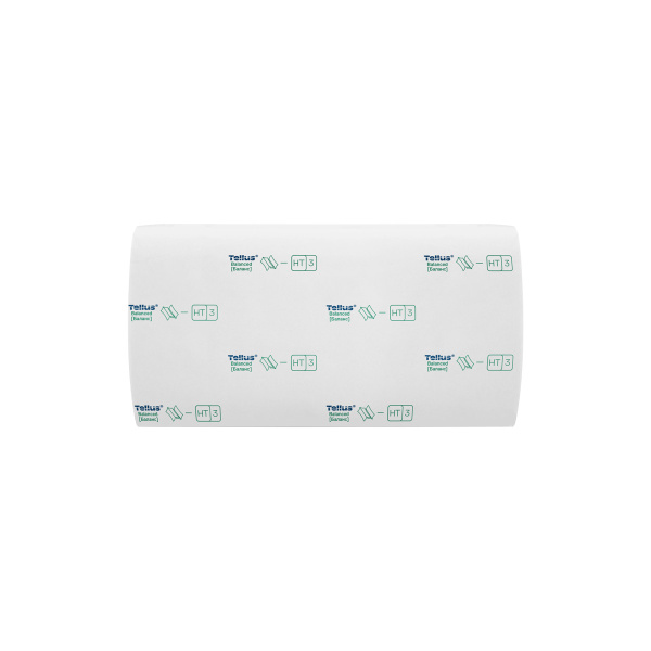 134400 Бумажные полотенца листовые Tellus моносложение ZZ, 1 сл (250л в пачке) HT3 / 20 