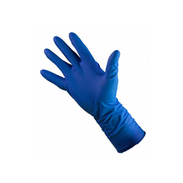 ADM, High Risk, Перчатки нитриловые цвет синий прочные размер M (25 пар в упаковке)