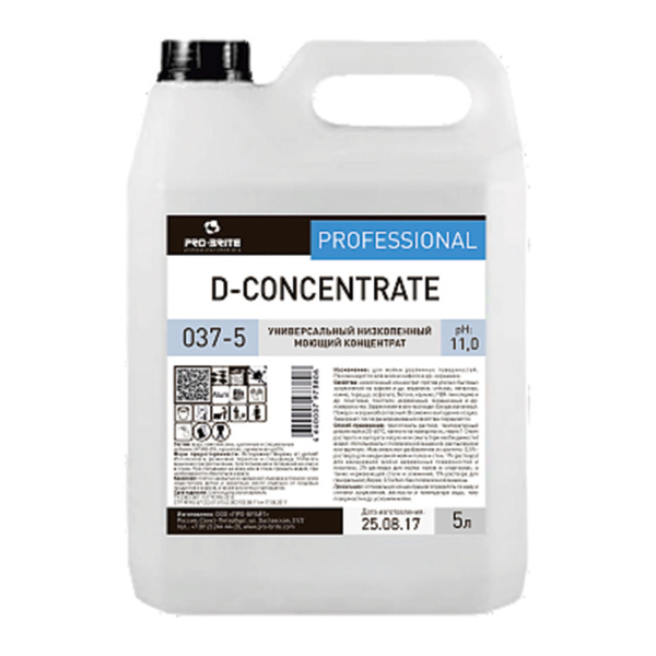 037-5 Pro-Brite, Pro-Brite d-concentrate, Щелочное средство для мытья твердых поверхностей, бирюзовое, с ароматом фруктов 5л,