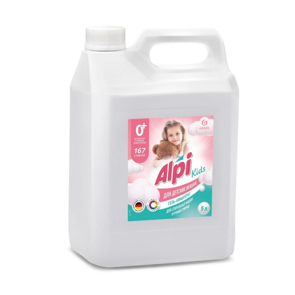 125779 Grass, Alpi Delicate Kids, Гель-концентрат для стирки  для детских вещей, 5л