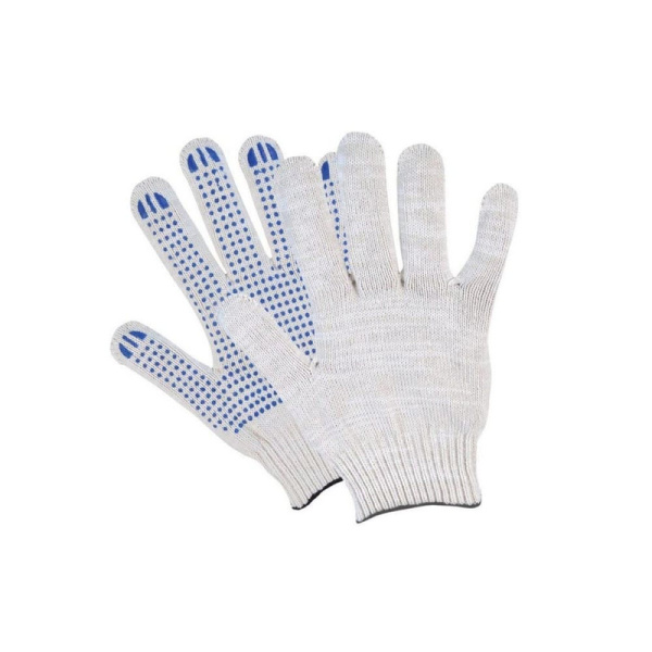 401Т-10-20, Перчатки с ПВХ трикотажные, 52г, 10 класс, 5 нитей