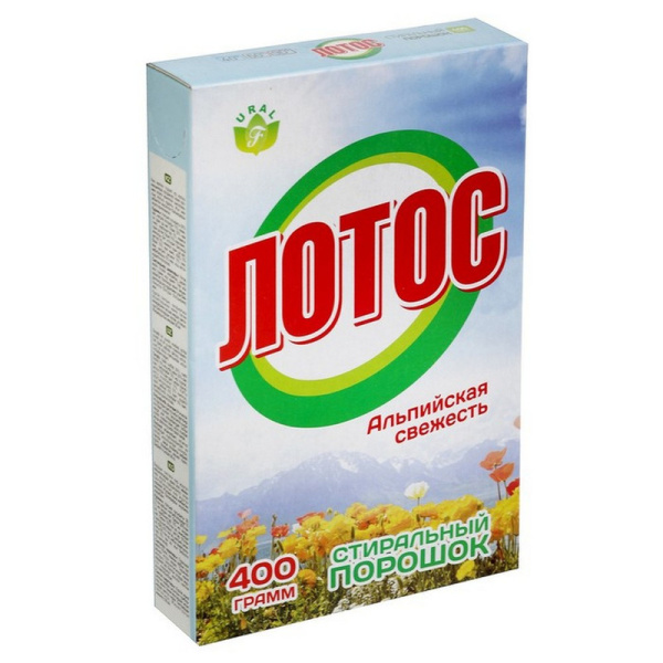 22687 Лотос, Альпийская свежесть, Порошок стиральный 400г, (коробка)