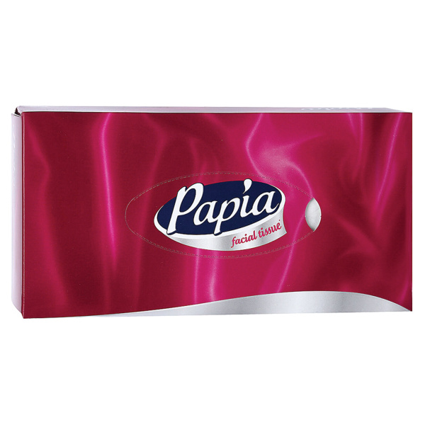 5055478 Papia , Салфетки для лица 100 л, в пачке, 2 слоя, 21х21 см, цвет белый