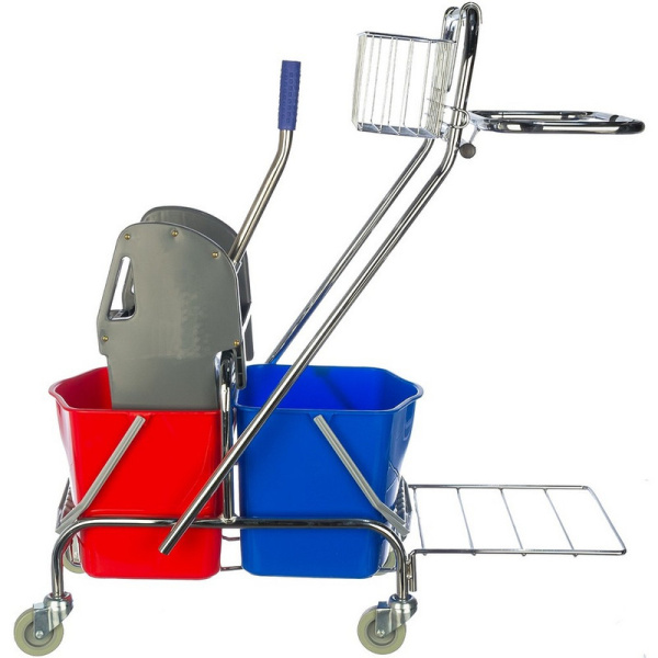 IT-0109 Grass уборочная тележка двойная с корзиной 34л 1185*400*1005мм