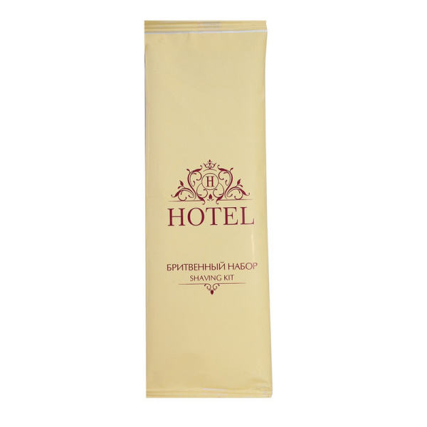 CH0012 Набор бритвенный hotel флоупак, гель для бритья в саше 6 гр / 250