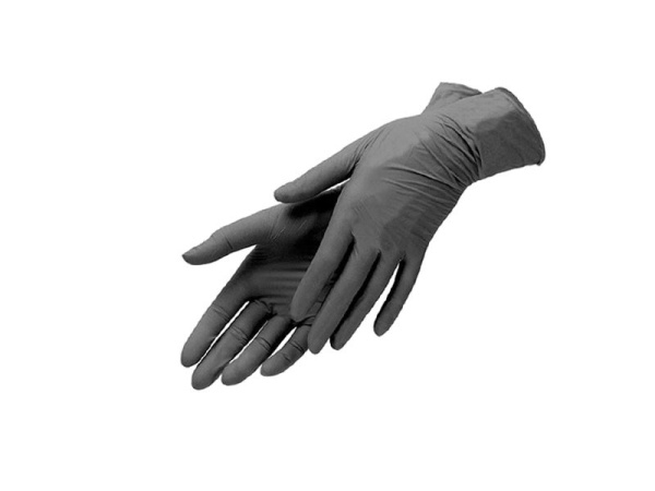 ЧЗ Перчатки нитриловые смотровые, размер L, цв.черный, BENOVY Nitrile Mu, 50 пар(100 шт. в упак)