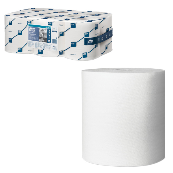 473412 Протирочная бумага с центр.вытяжкой торк 113,9 м 1 сл. цв.бел совм. с m4 340 л. в рул. (6