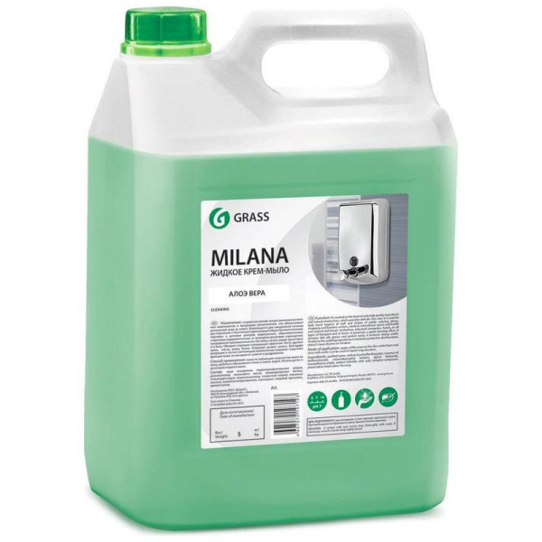 126605 Grass, "Milana алоэ вера", Крем-мыло жидкое увлажняющее 5 л