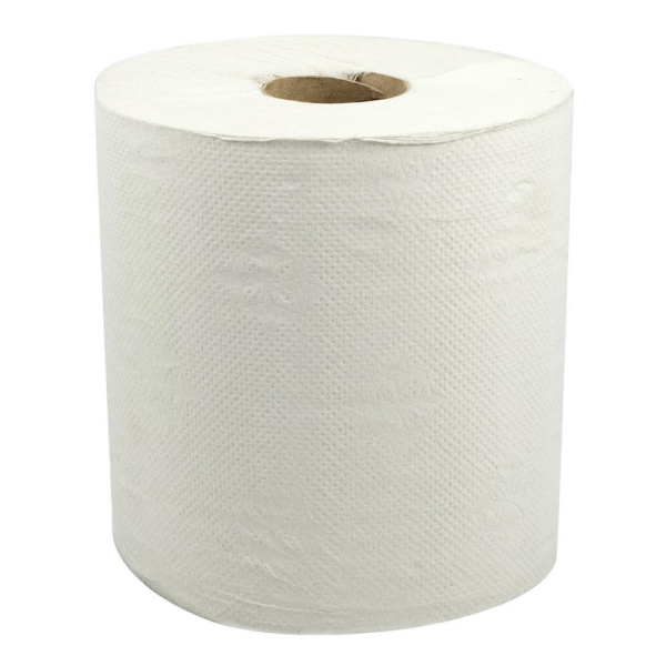 Феникс, Бумажные полотенца со втулкой в рулоне, белые, 1 слой, 1 рулон, 6 штук в упаковке