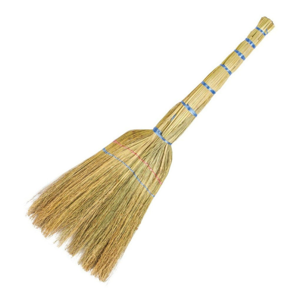 600109 Веник быт. сорго, 2-х прошивной 310-330гр. ширина метелки 26-28см, длина 77см ЛЮБАША