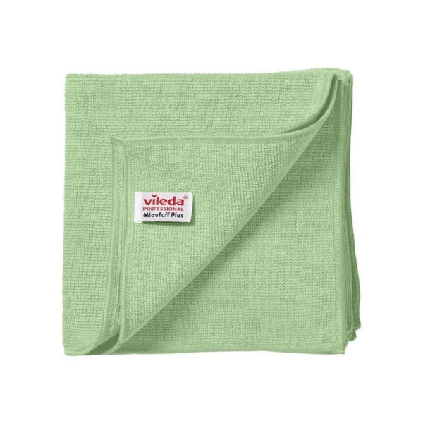 111960/111954 Салфетка для уборки виледа микротафф плюс 38х38 цв.зеленый (5 в уп.)
