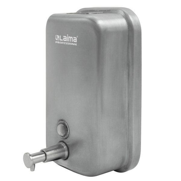 605395 Лайма professional inox диспенсер для жидкого мыла наливной матовый 1 л.